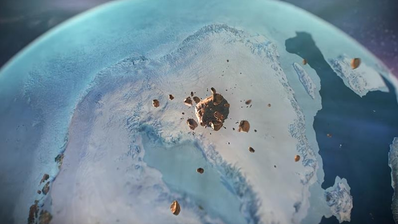 Grönland'de buz tabakası altında dev krater keşfedildi