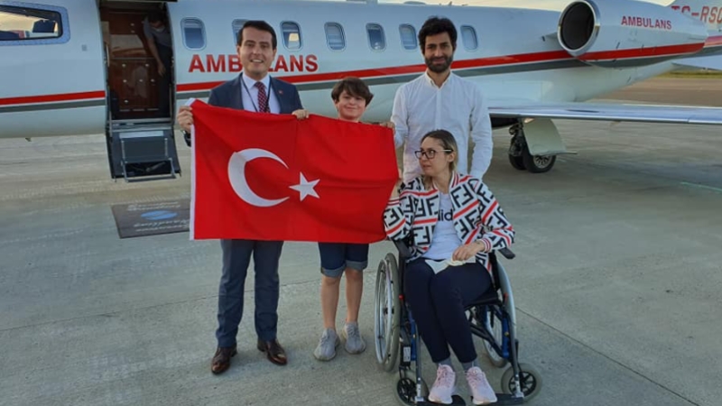 Norveç'teki Türk hasta ambulans uçakla Türkiye'ye nakledildi