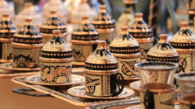 Türk kilim motifleriyle süslenen bakır eşyalara yurt dışından yoğun talep